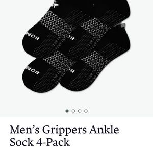 4 pairs Bombas Ankle Gripper Socks - Men’s size L